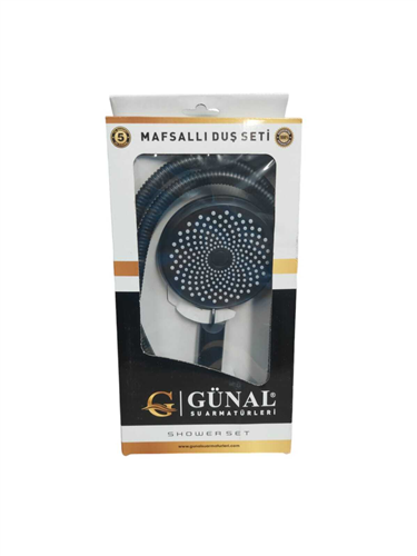 MAFSALLI DUŞ SETİ SİYAH LÜKS GÜNAL